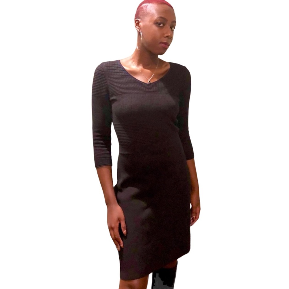 TALBOTS Mixed Stitch Sweater Dress, Black